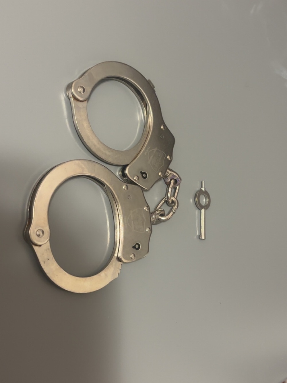 Silver Metal Handcuff Set with Key